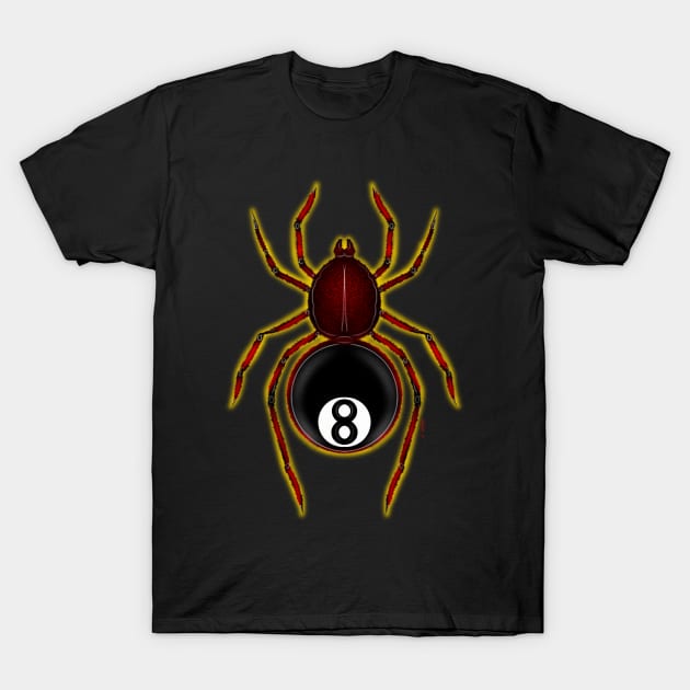 8 ball  spider T-Shirt by Chillateez 